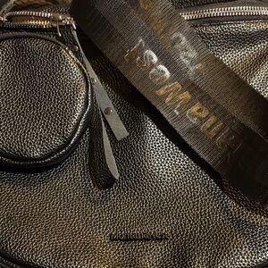 Montana West Metallic Black Duffel Bag